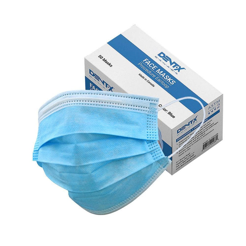 Dent-X 3-Ply ASTM Level 2 Medical Face Masks (Made in Canada)